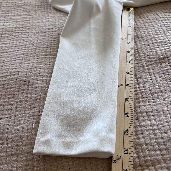 Calvin Klein Dress Womens XS White Bow Shoulder Sheath Midi 3/4 Sleeve Back Zip - Picture 12 of 16